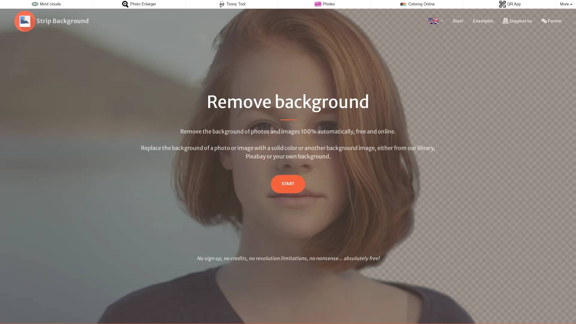 stripbackground-com homepage