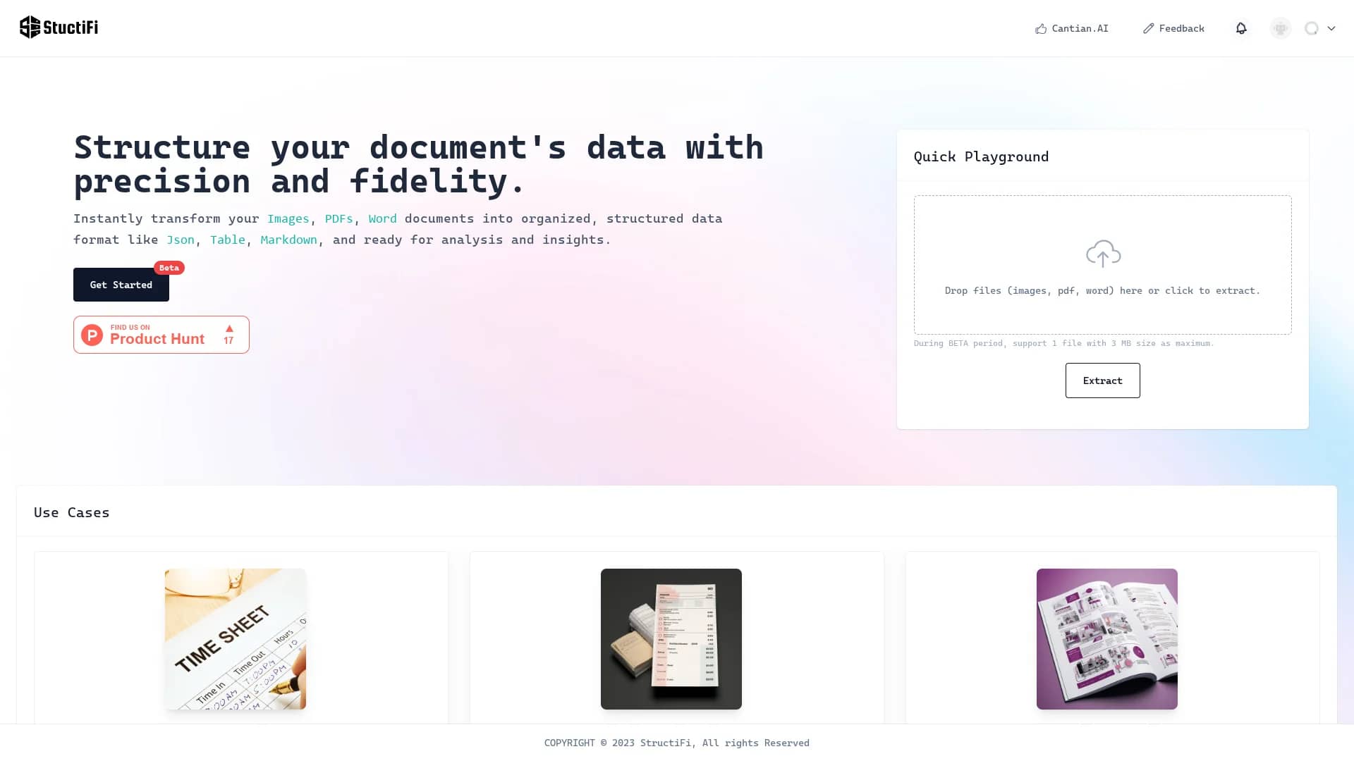 structifi homepage
