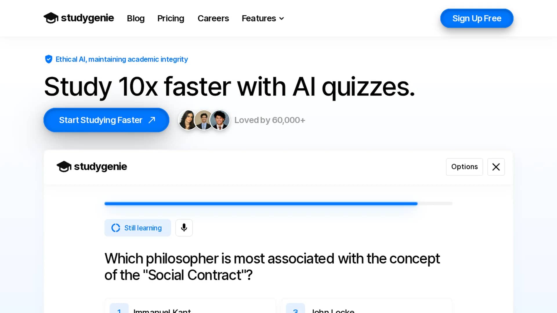 studygenie homepage