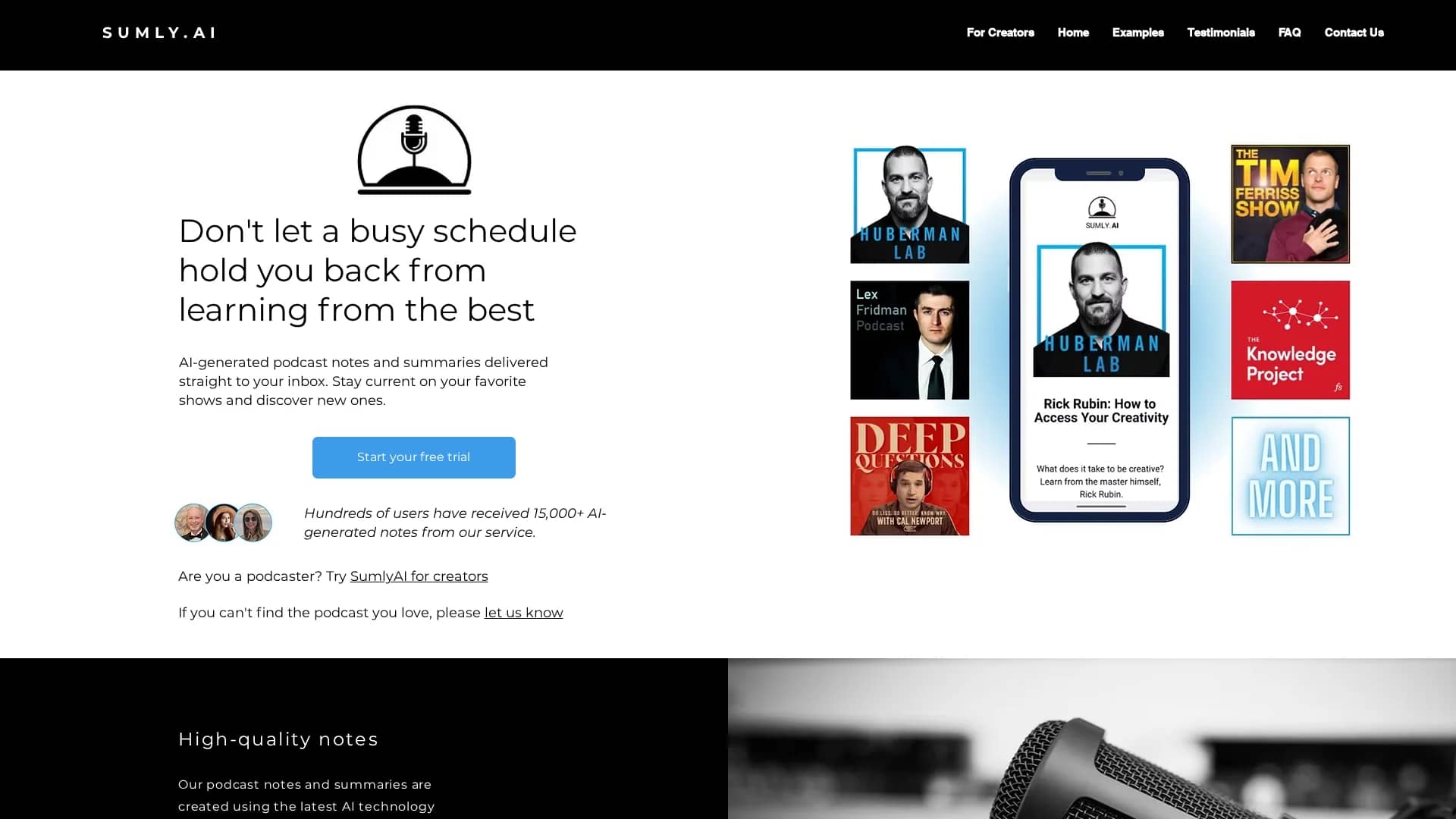 sumly-ai homepage