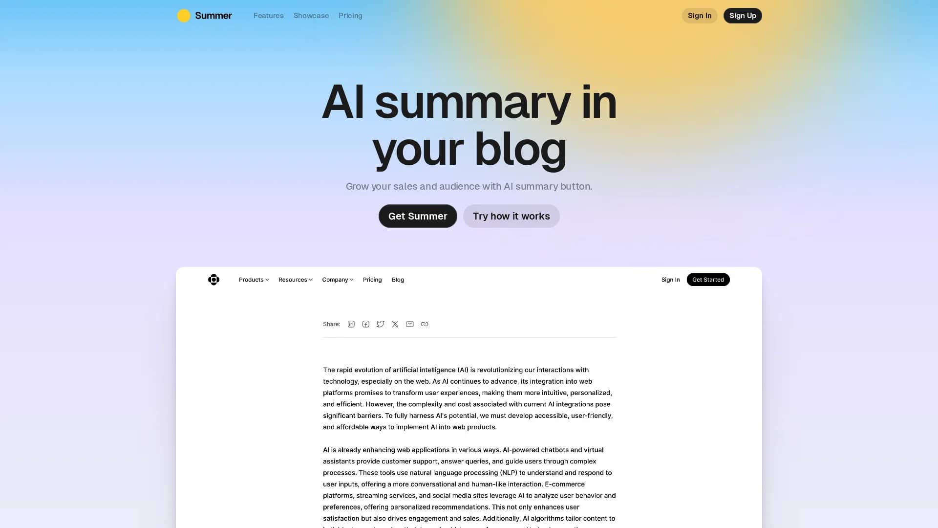 summer homepage