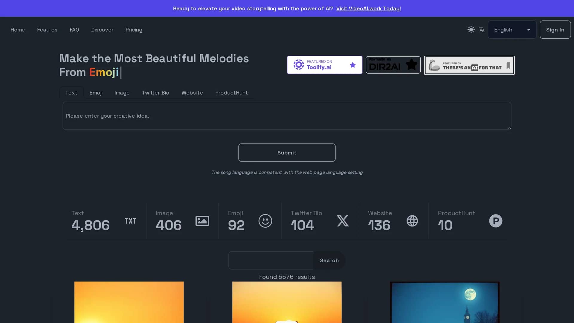 sunoify homepage