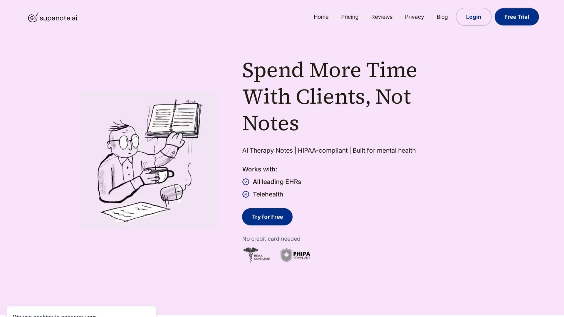 supanote-ai homepage