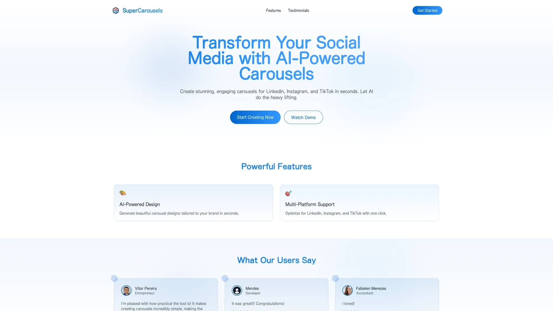 super-carousels homepage