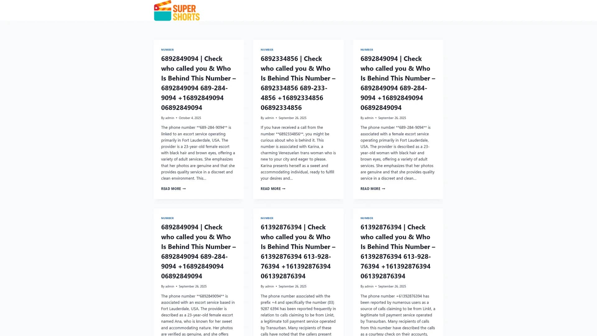 super-shorts homepage