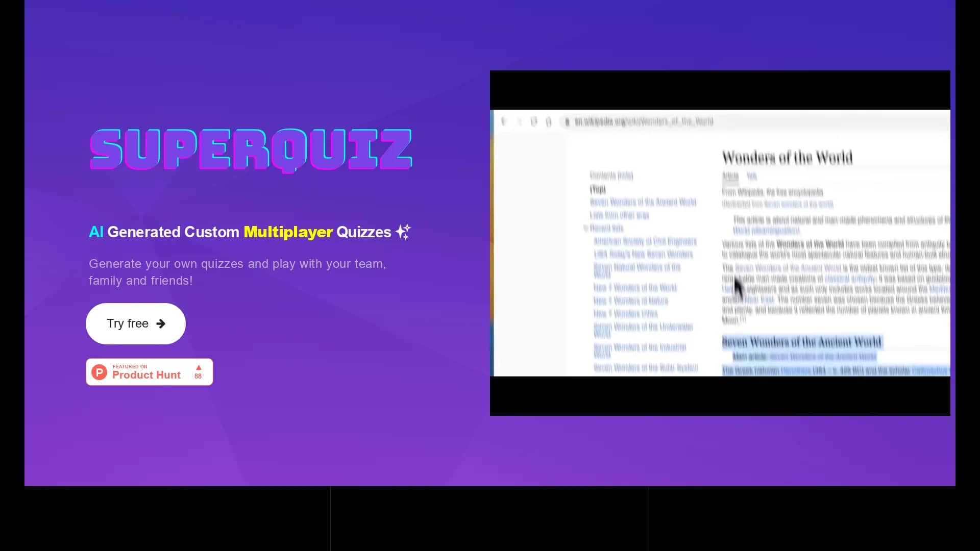 superquiz homepage