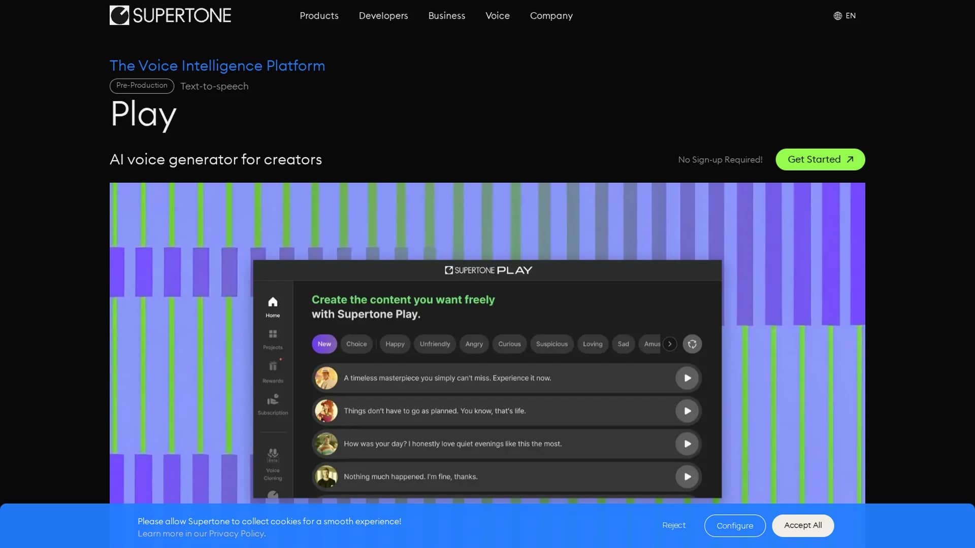 supertone homepage