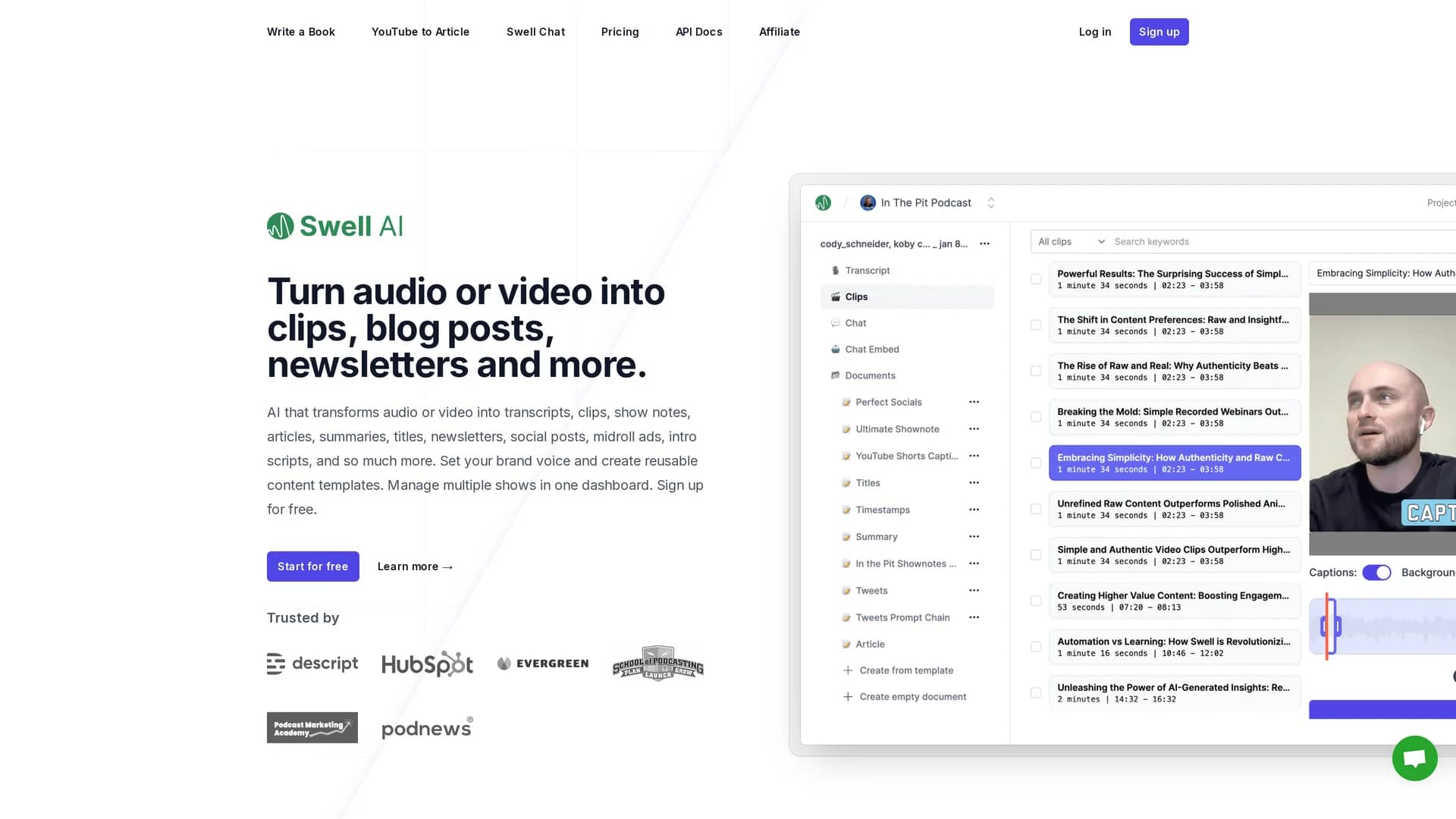 swell-ai homepage