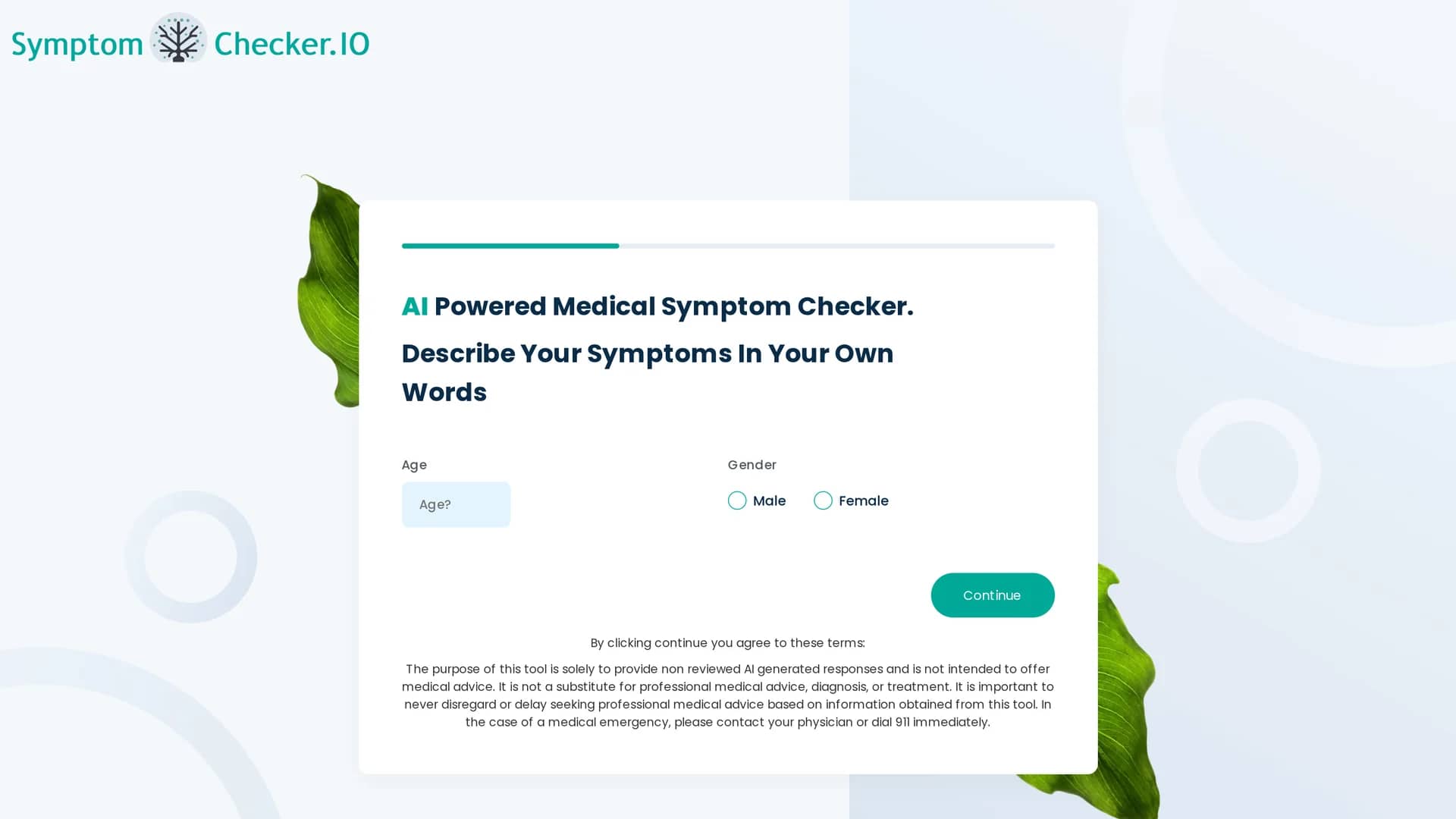 symptomchecker-io homepage