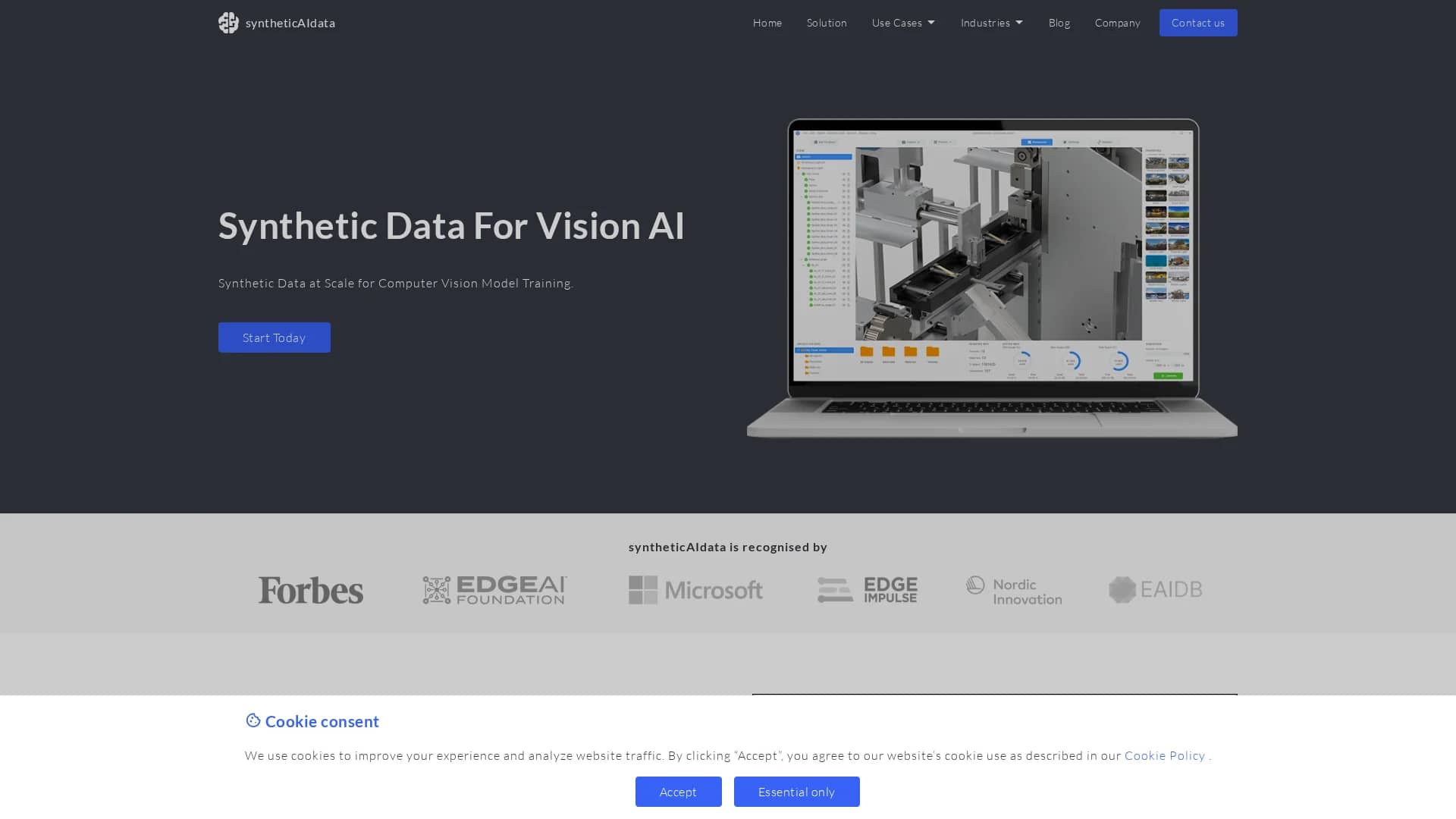 syntheticaidata homepage