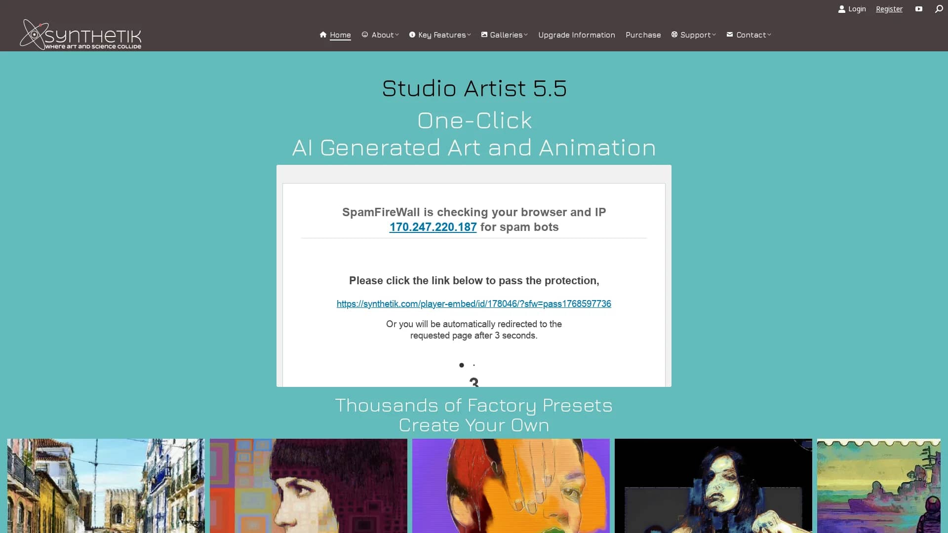synthetik homepage