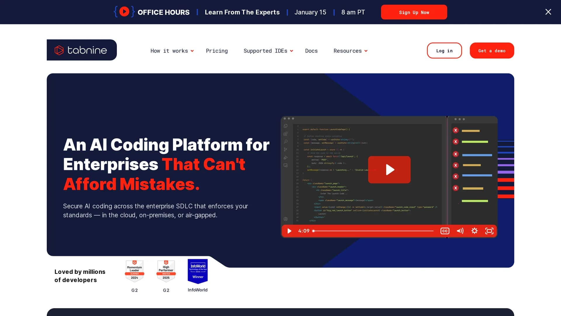 tabnine homepage