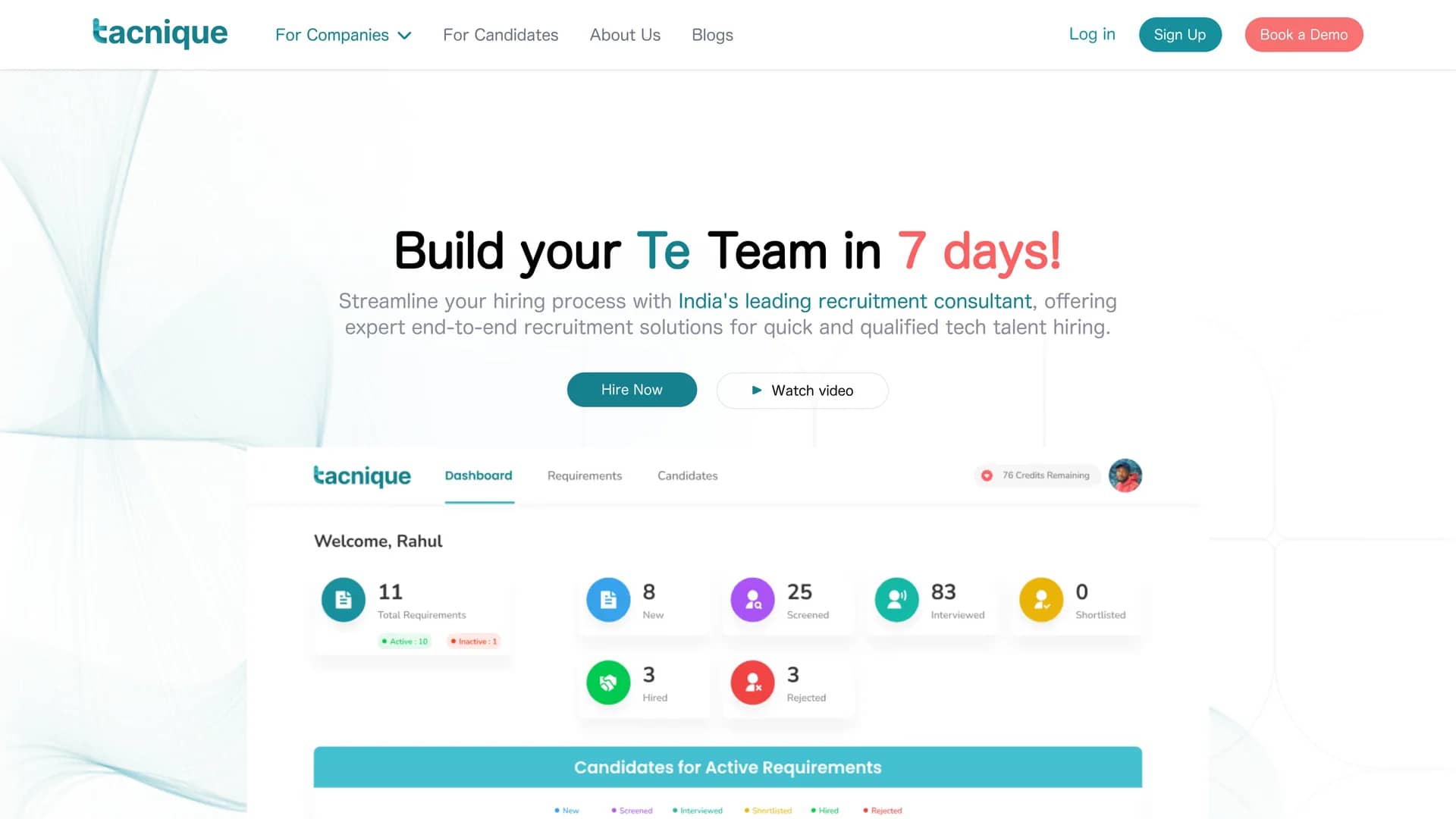 tacnique homepage