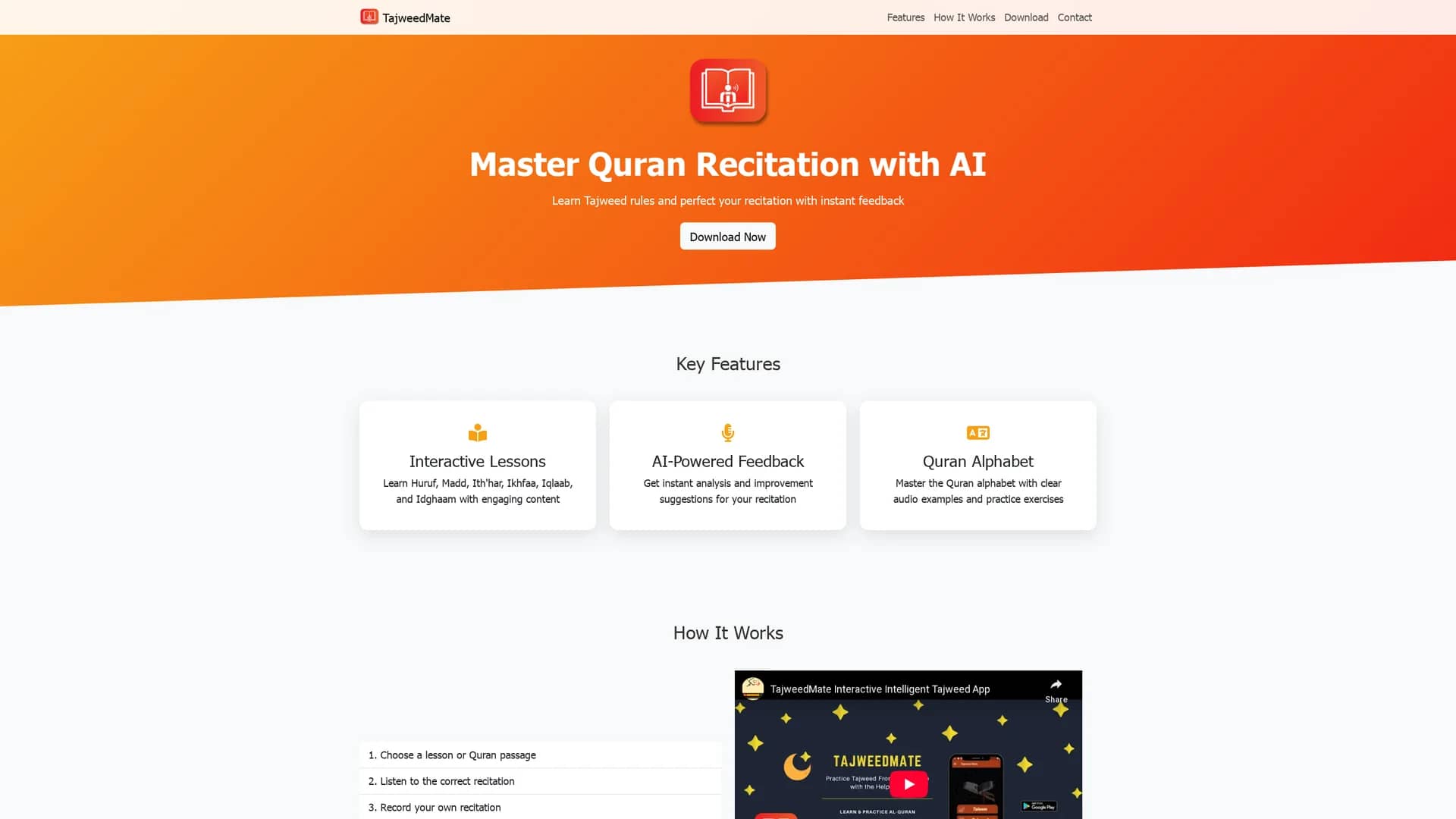 tajweedmate homepage