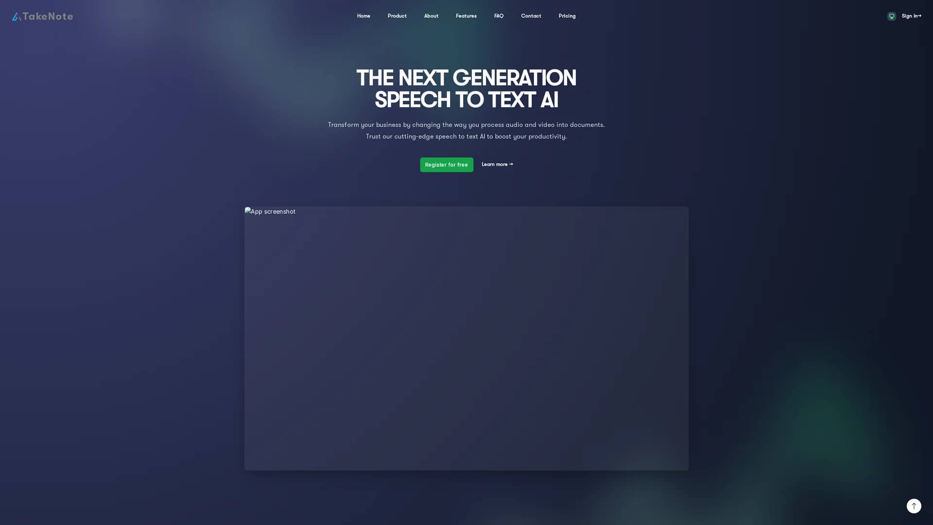 takenote homepage
