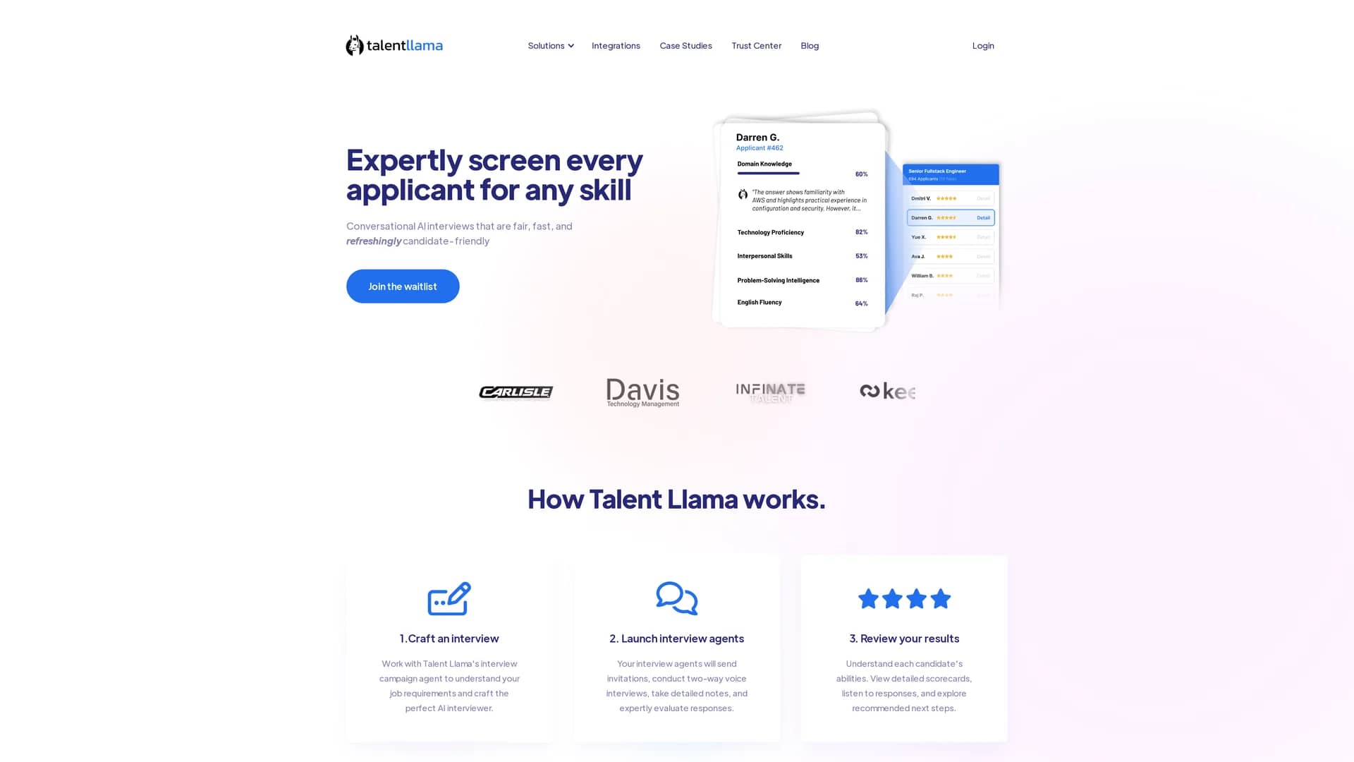 talent-llama homepage