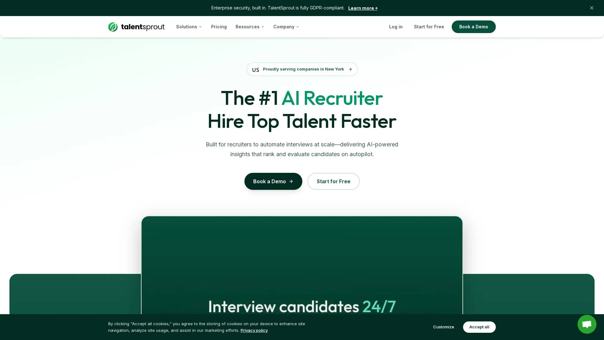 talentsprout homepage