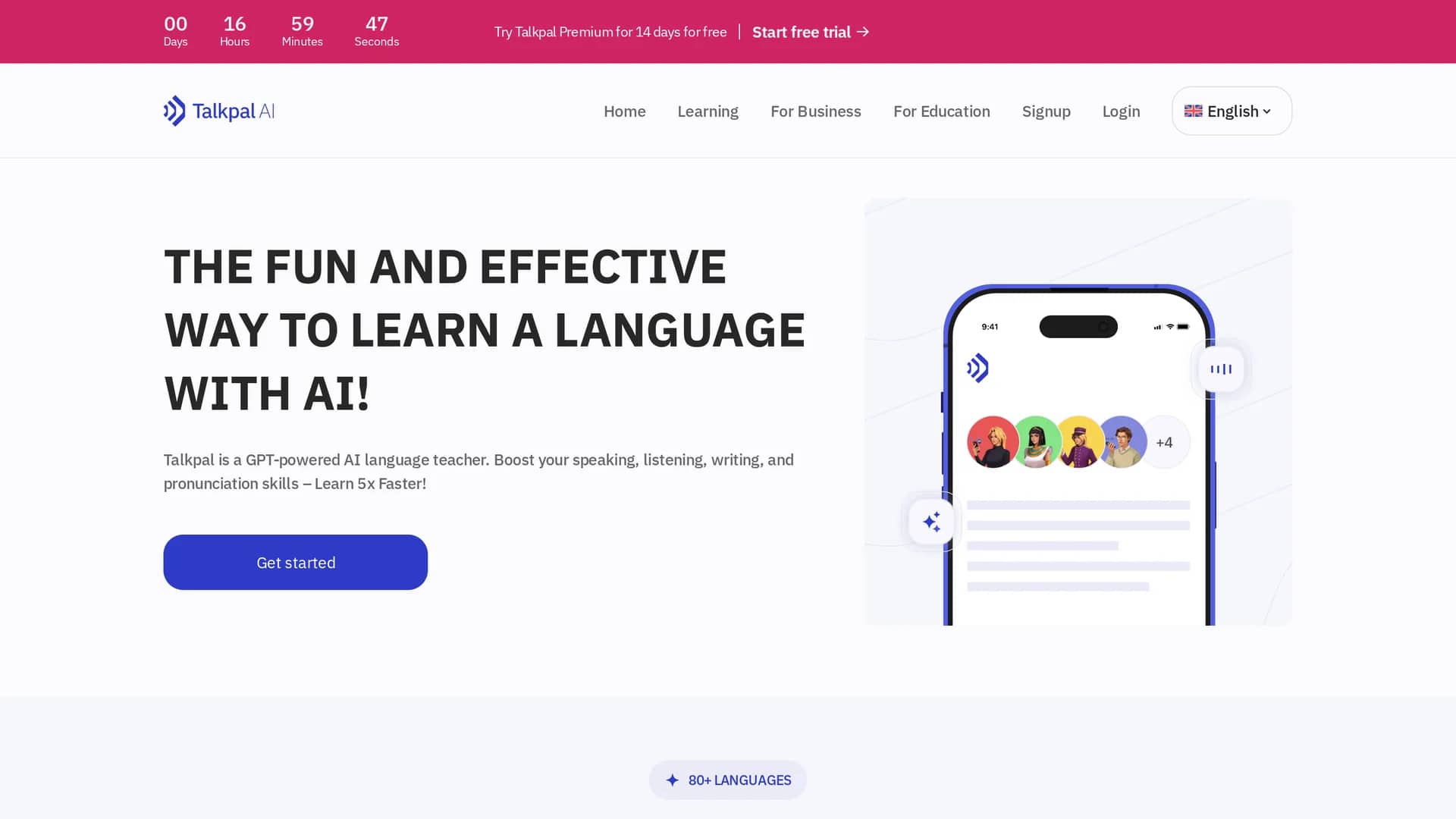 talkpal-ai homepage