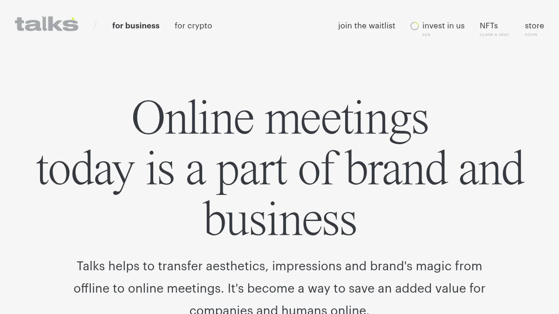 talks homepage