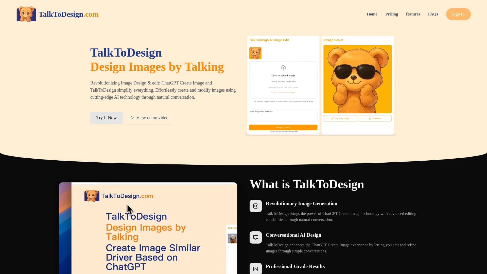 talktodesign homepage