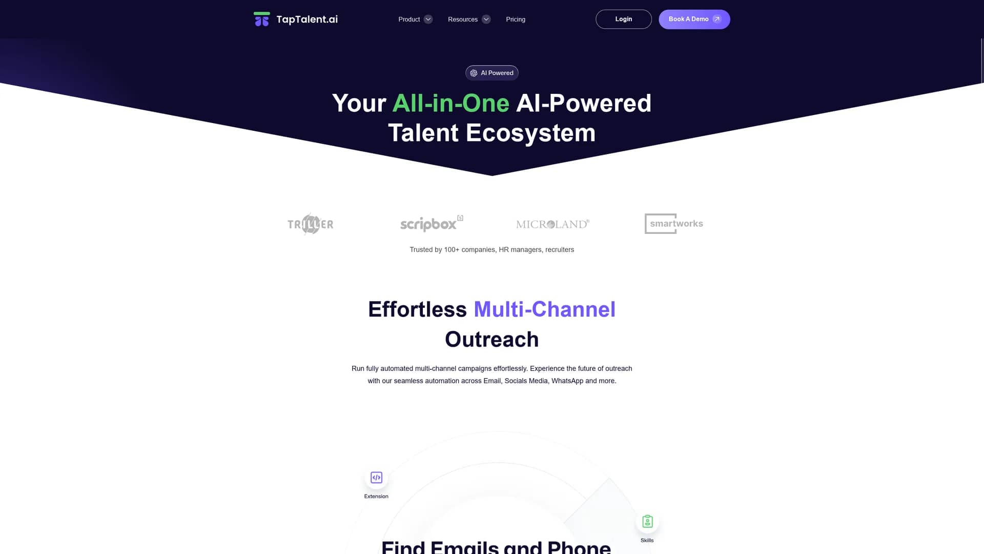 taptalent homepage