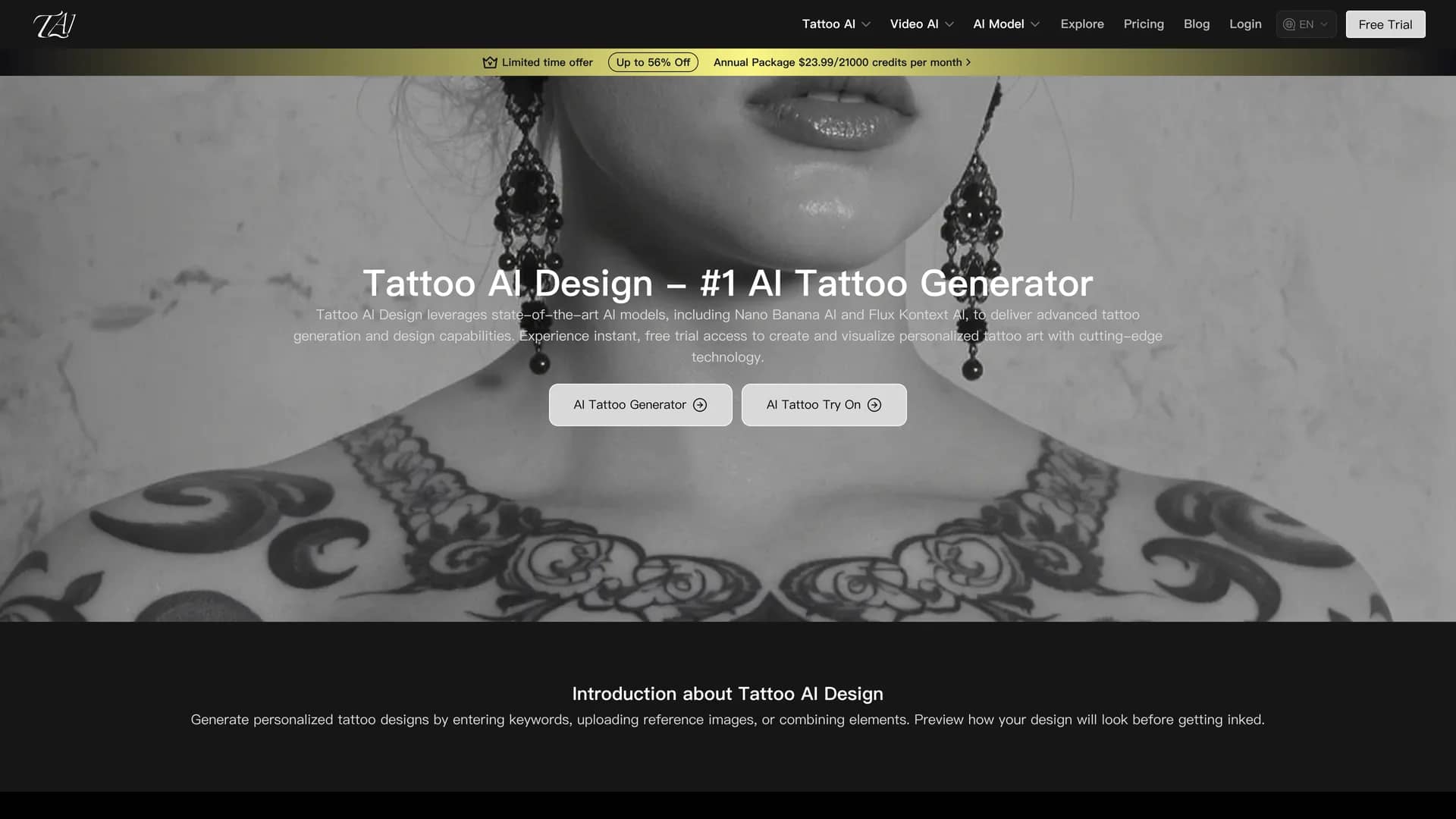 tattoo-ai-design homepage