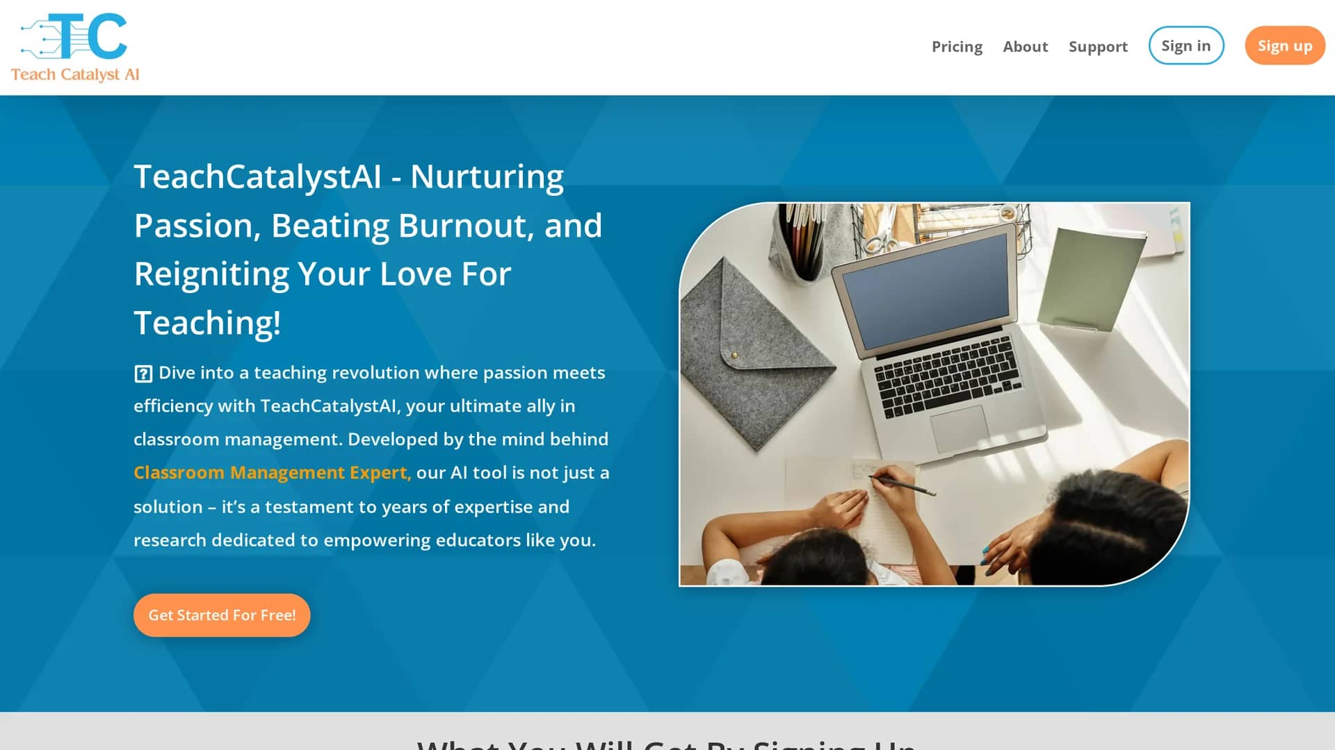 teach-catalyst-ai homepage