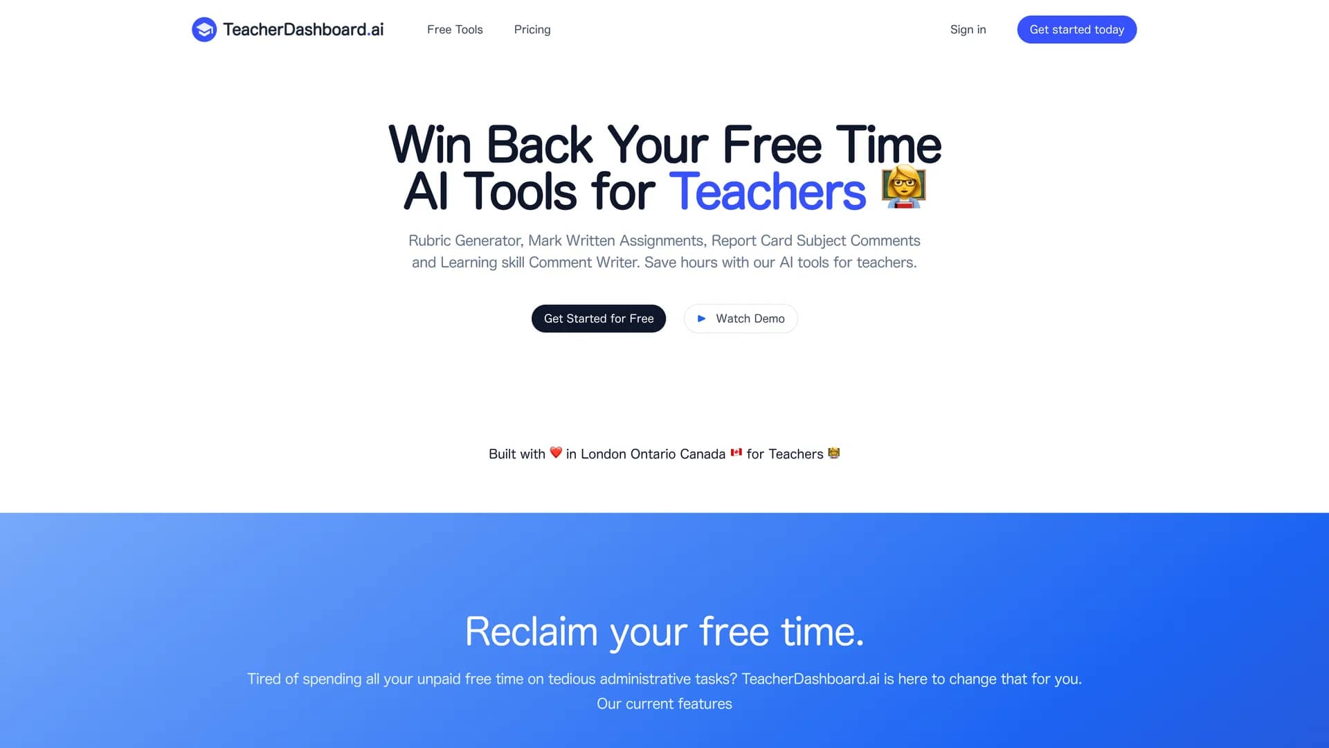 teacherdashboard-ai homepage
