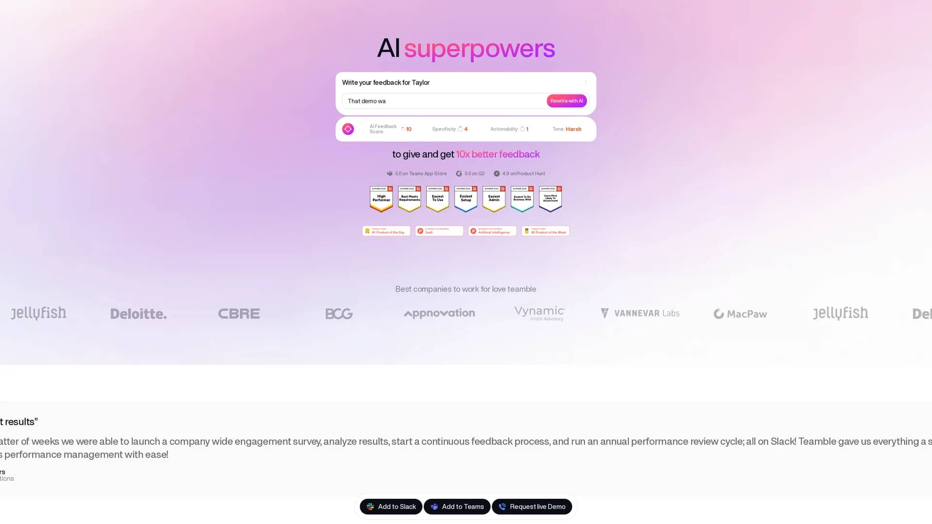 teamble homepage
