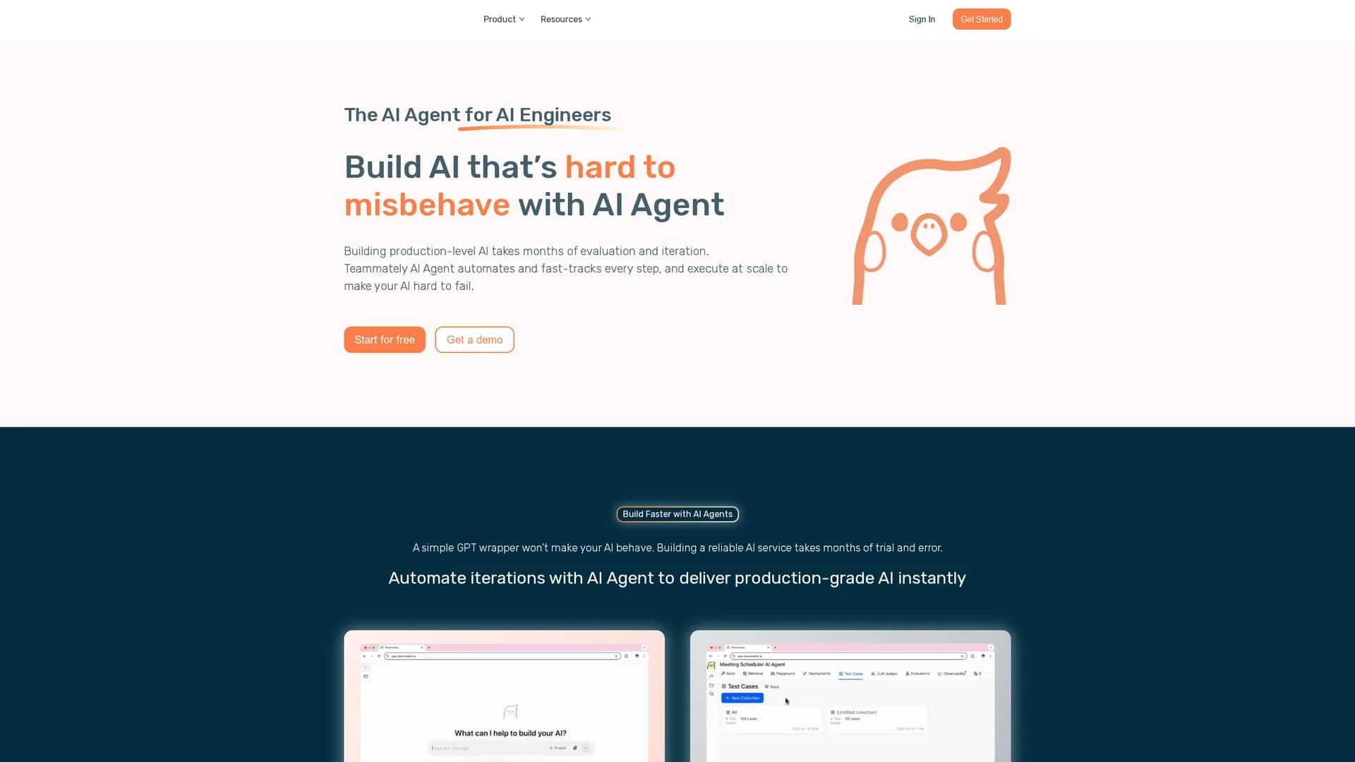 teammately homepage