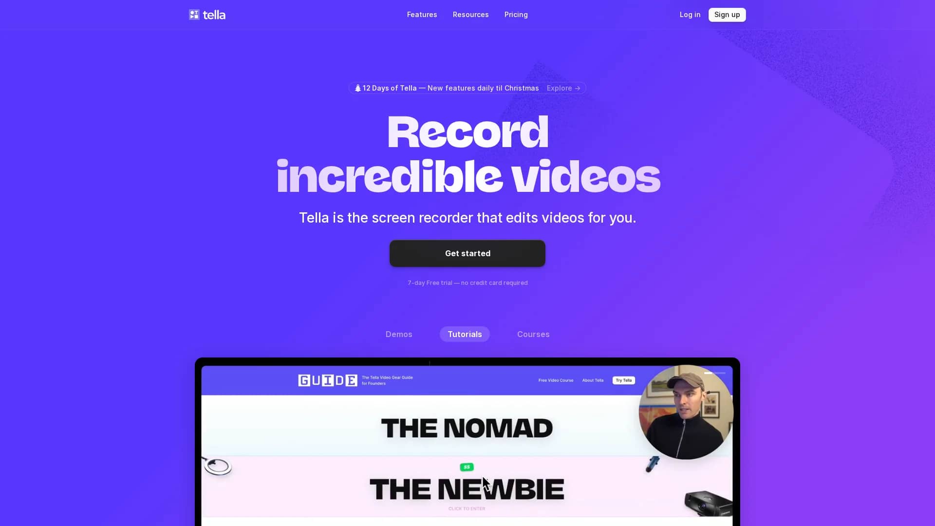 tella homepage