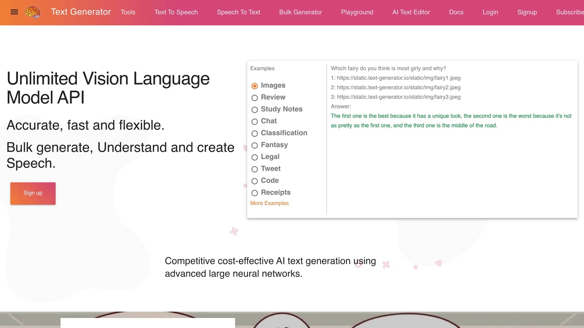 text-generator-io homepage