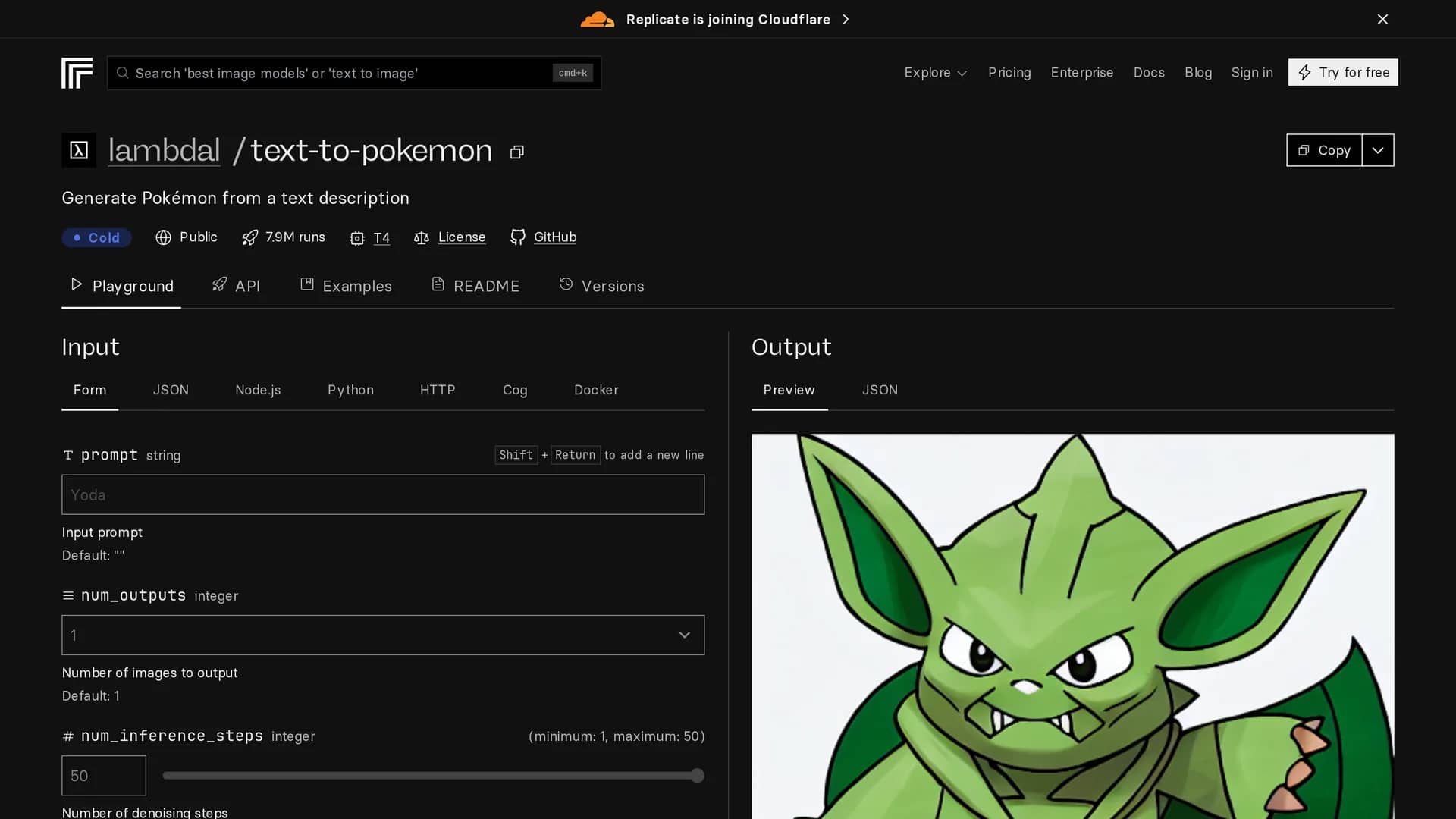 text-to-pokemon homepage