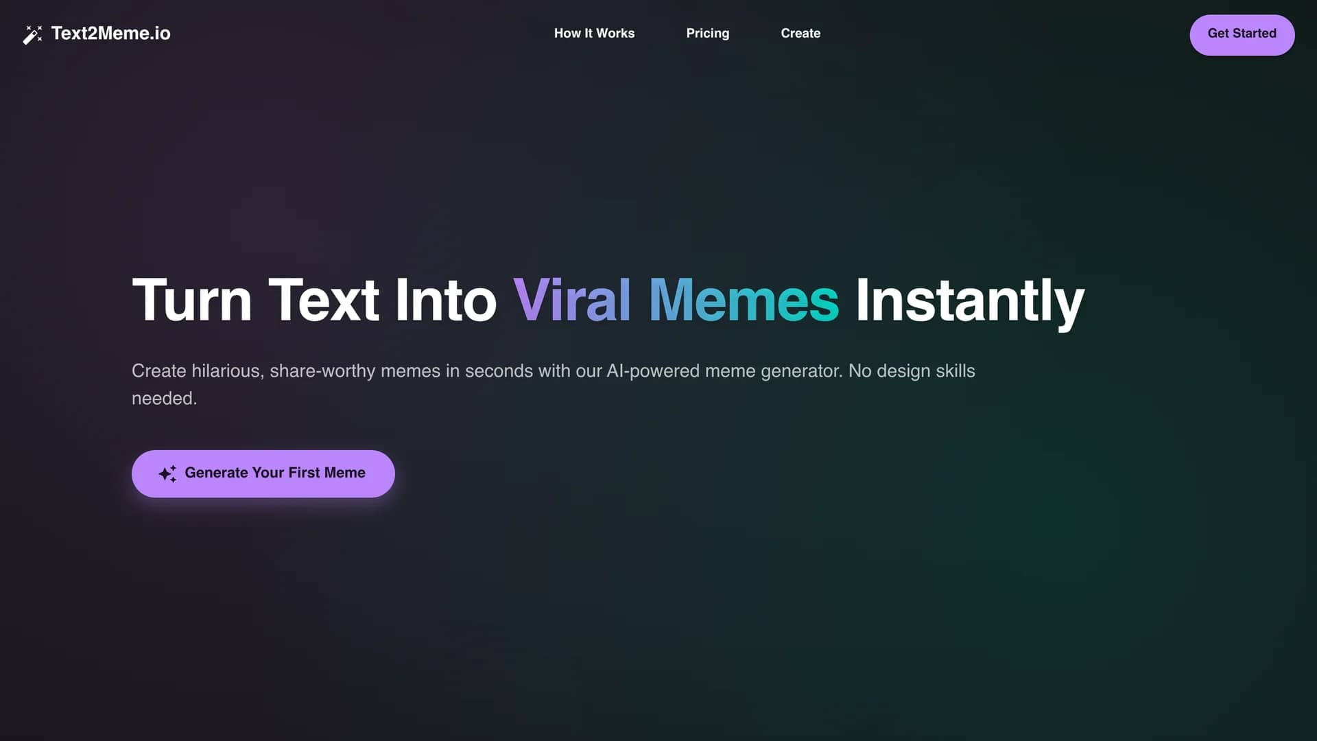 text2meme-io homepage