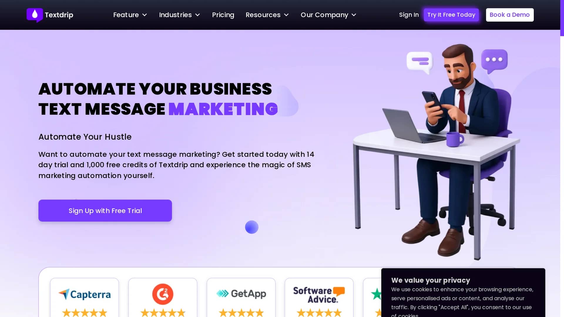 textdrip homepage