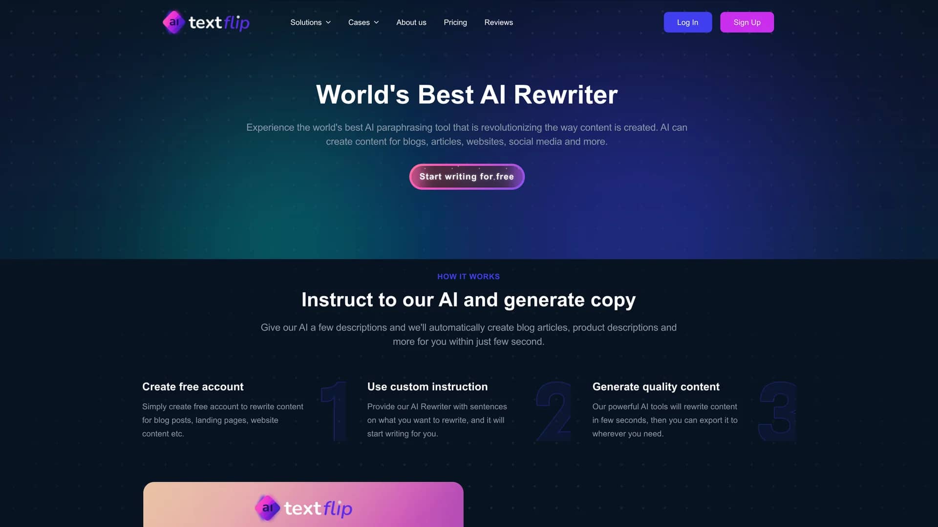 textflip-ai homepage