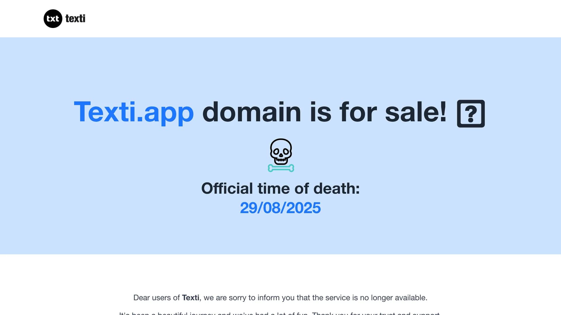 texti homepage