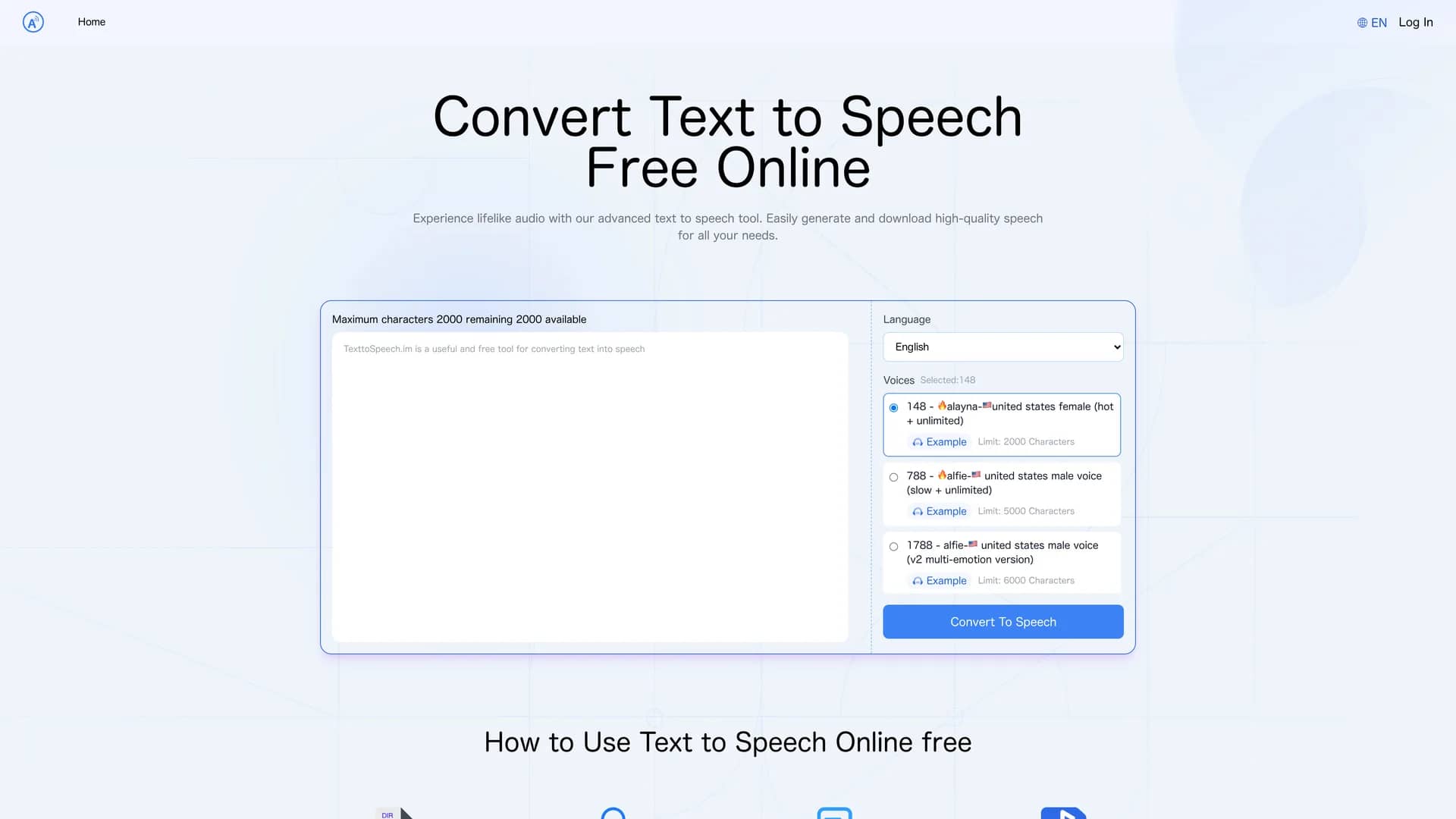 texttospeech-im homepage