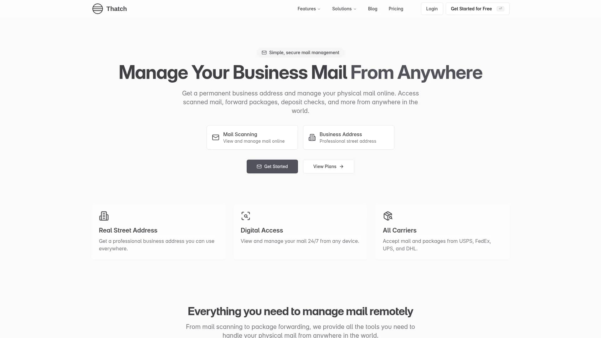 thatch homepage