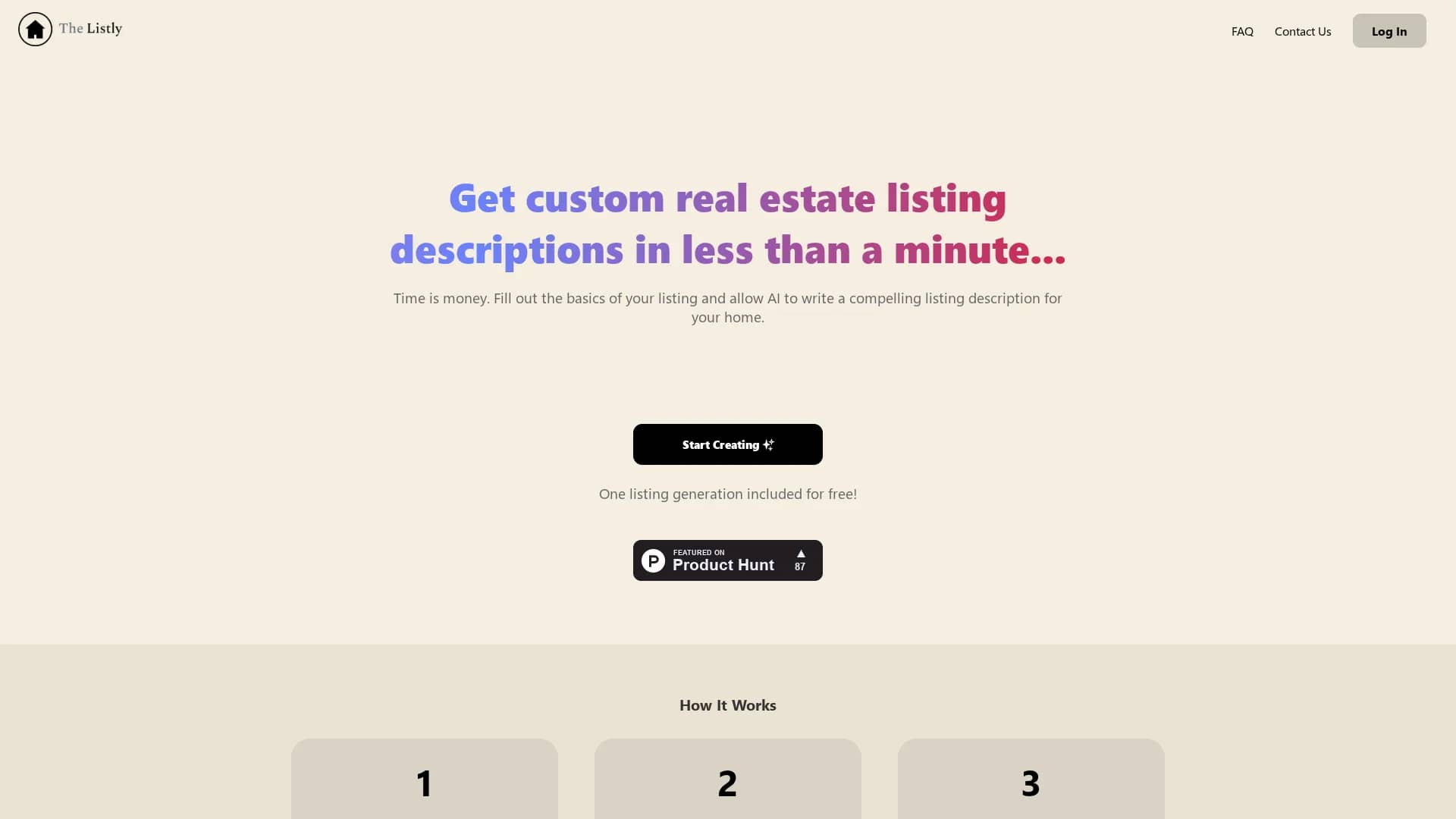 the-listly homepage