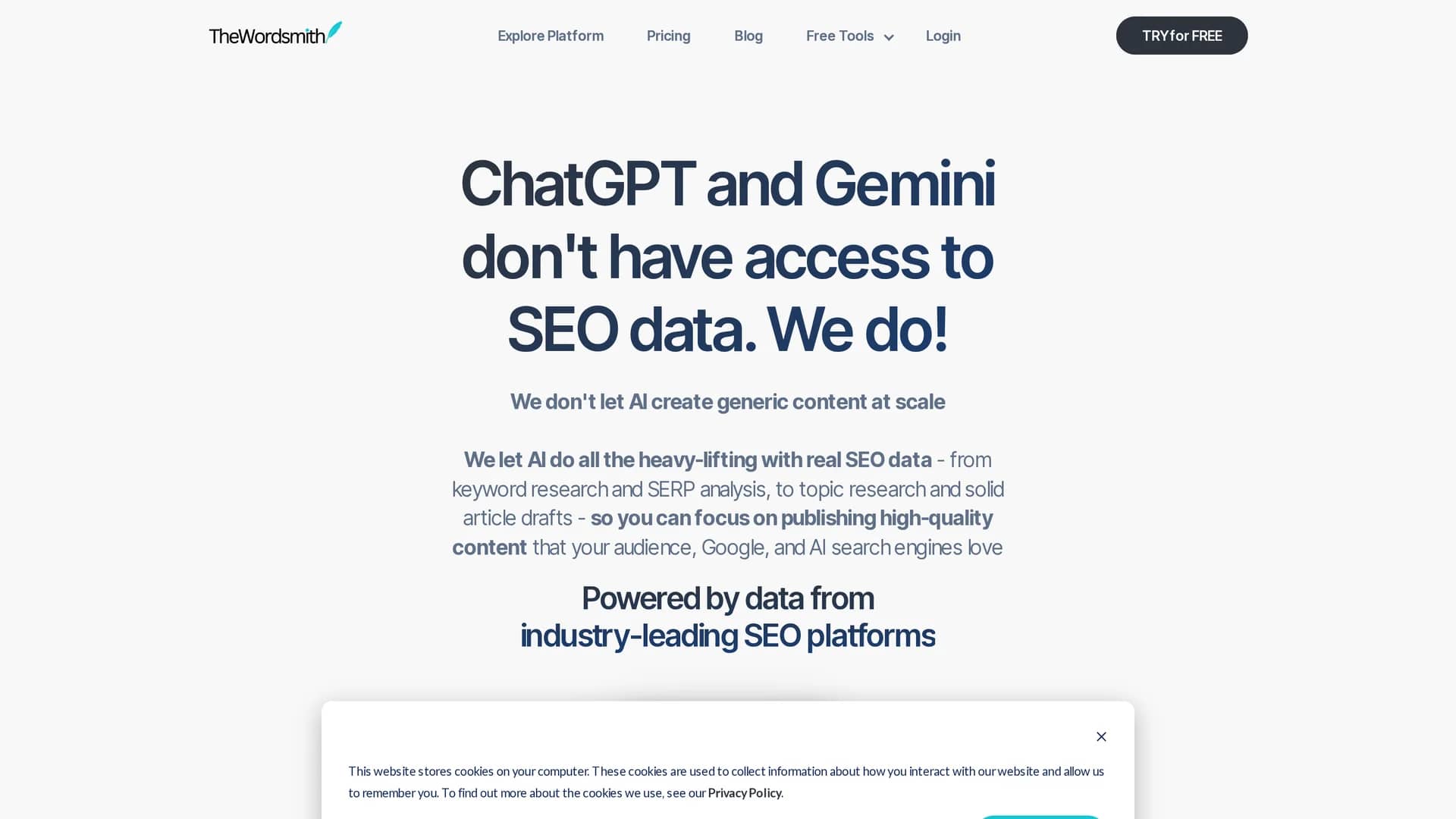 thewordsmith-ai homepage