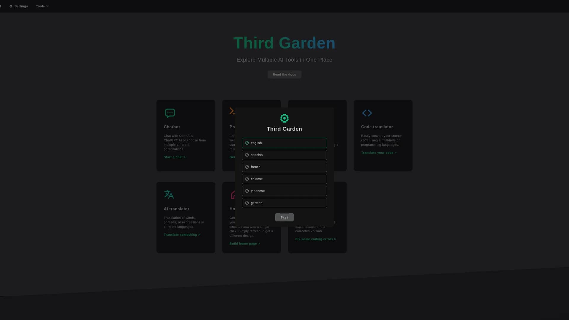 third-garden homepage