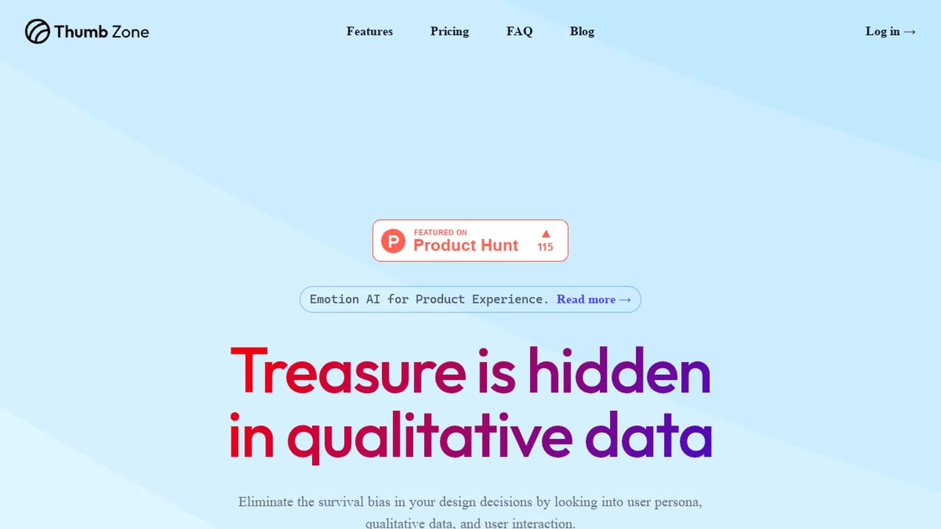 thumb-zone homepage