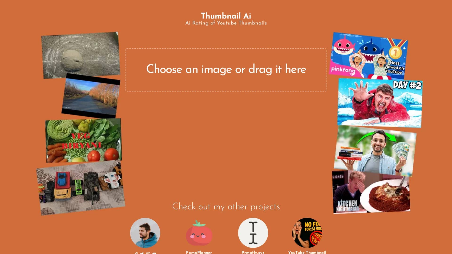 thumbnailai homepage
