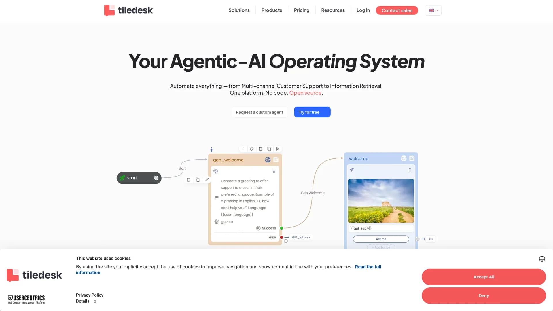 tiledesk homepage