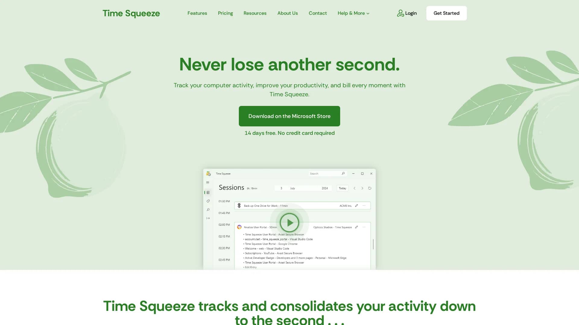time-squeeze homepage