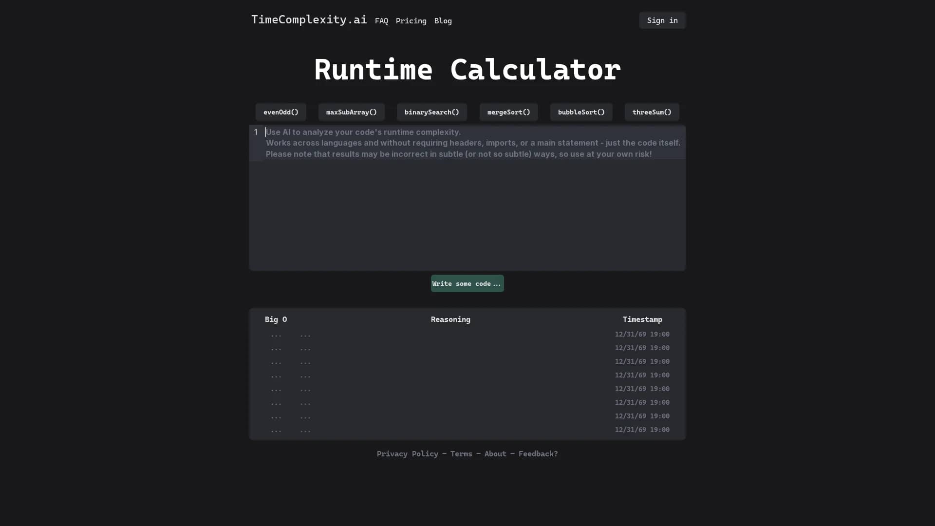 timecomplexity homepage