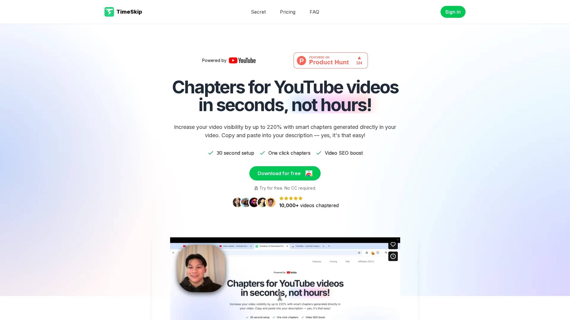 timeskip homepage