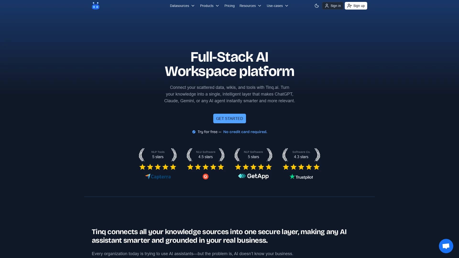 tinq-ai-nlp-api homepage