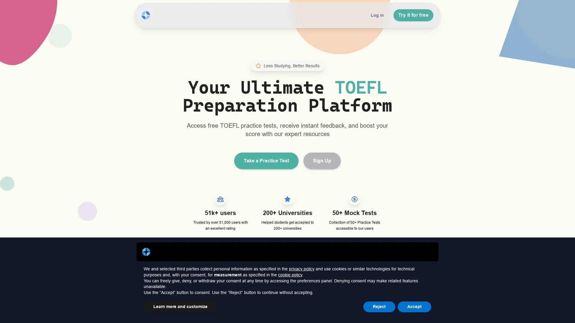 toefl-practice homepage